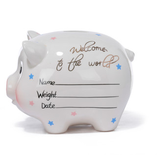 Thumbnail 2: BLUE SKY Welcome To The World Piggy Bank 