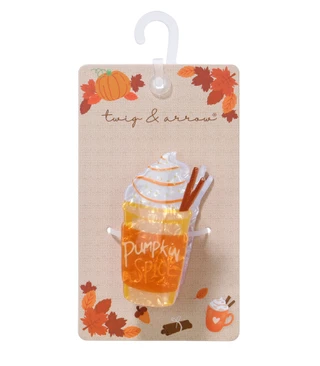 Thumbnail 1: TWIG & ARROW Harvest Pumpkin Spice Claw Hair Clip 