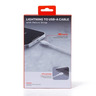 Thumbnail 2: Griffin 10 ft Lighting To USB-A Cable w/ Velcro Strap 