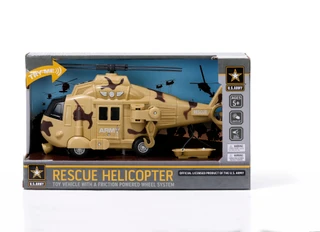 Thumbnail 1: US ARMY Friction Powered Lights & Sounds Army Rescue Helicopter 