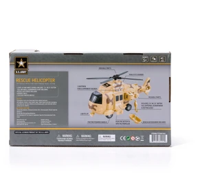Thumbnail 2: US ARMY Friction Powered Lights & Sounds Army Rescue Helicopter 