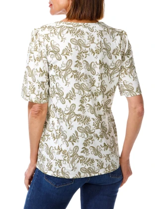 Thumbnail 2: PerSeption Women's Paisley Print Top 