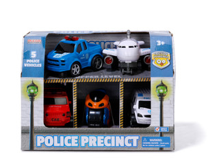 Thumbnail 1: Brooklyn Lollipop 5 Pc Police Precinct Vehicle Toy Set 