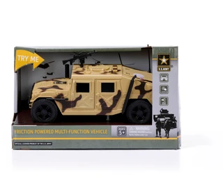 Thumbnail 1: US ARMY Friction Powered Lights & Sounds Multi-Function Army Vehicle 