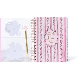 Thumbnail 2: Lila Grace 5 Pc Floral Spiral Journal Set 