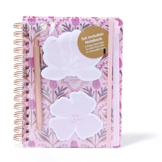 Thumbnail 1: Lila Grace 5 Pc Tulip Print Spiral Journal Set 