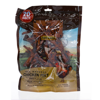 Thumbnail 1: The Bow Wow Ranch 20 Ct All Natural Chicken Feet Dog Treats 