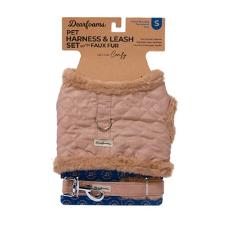 Thumbnail 1: Dearfoams Faux Fur Pet Harness & Leash Set  