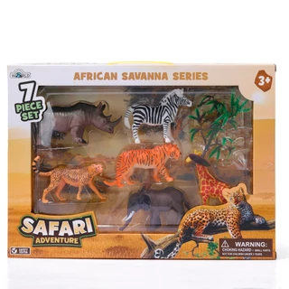 Thumbnail 1: Brooklyn Lollipop 7 Pc African Savanna Safari Adventure Play Set 