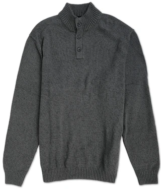 Thumbnail 1: IZOD Big Men's 3 Button Heavy Knit Pullover Sweater 