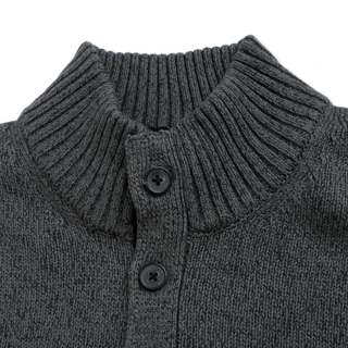Thumbnail 2: IZOD Big Men's 3 Button Heavy Knit Pullover Sweater 