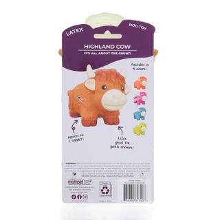 Thumbnail 3: Multipet Latex Highland Cow Dog Toy 