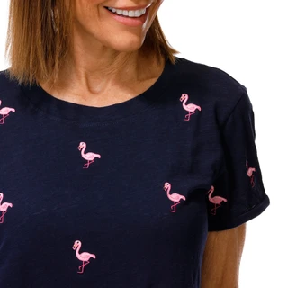 Thumbnail 2: Philosophy Women's Short Sleeve Embroidered Flamingo Tee 