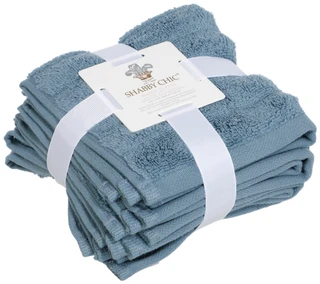 Thumbnail 1: SHABBY CHIC 4 Pk Wave Zero Twist Washcloths  
