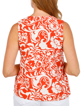 Thumbnail 3: Kaktus Couture Petite Sleeveless Novelty Trim Top 
