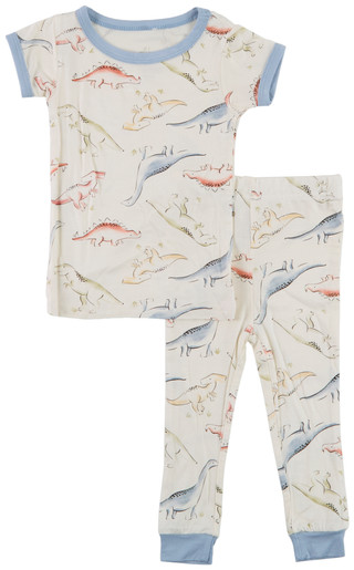 Thumbnail 1: MILKBERRY Baby Boys 2 Pc Dino Pajama Pants Set 