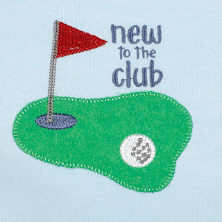 Thumbnail 2: Baby Essentials Baby Boy's 4 Pc Golf Club Bodysuit Set 