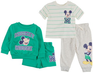 Thumbnail 1: Disney Baby Boys 4 Pc Mickey Mouse Pants Set 