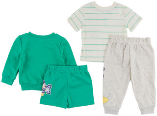 Thumbnail 2: Disney Baby Boys 4 Pc Mickey Mouse Pants Set 