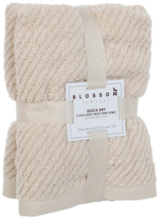 Thumbnail 1: Blossom New York  2 Pk Ultra Absorbent Zero Twist Hand Towels   