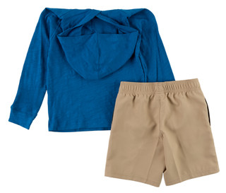 Thumbnail 5: Under Armour Little Boy's 2 Pc Long Sleeve Logo Hoodie Short Set  