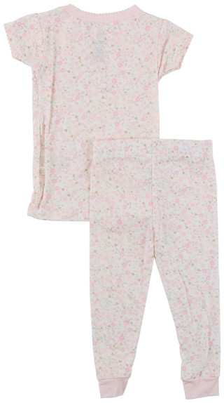 Thumbnail 2: SNUG Baby Girls 2 Pc Floral Pajama Pants Set 