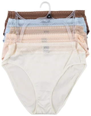Thumbnail 1: Rene Rofe Women's 5 Pk Hi-Cut Panties Set 