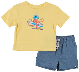 Thumbnail 1: Quiksilver Baby Boys 2 Pc Octopus Shorts Print Set 