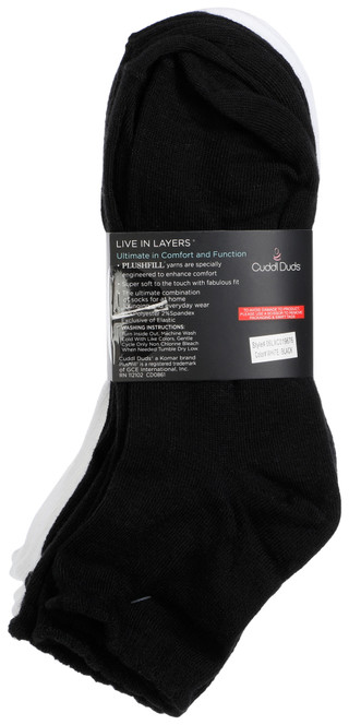 Thumbnail 2: Cuddl Duds 6 Pk Women's Scalloped Anklet Socks  