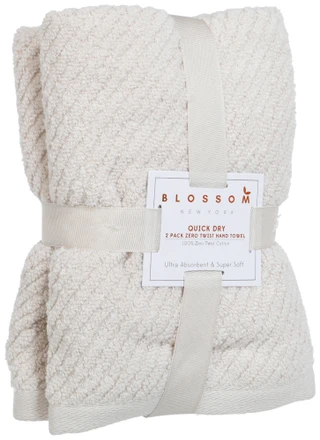 Thumbnail 1: BLOSSOM 2 Pk Mini Cross Rib Textured Hand Towels  