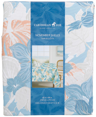 Thumbnail 1: Caribbean Joe 60x84 November Shells Tablecloth 
