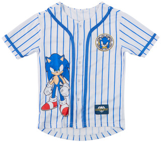 Thumbnail 1: Sonic The Hedgehog Little Boys Short Sleeve Sonic Baseball Jersey 