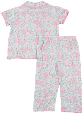 Thumbnail 2: FLORAL THREADS Little Girls 2 Pc Floral Pajama Pants Set 