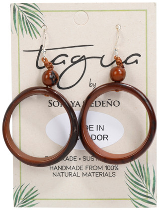 Thumbnail 1: TAGUA Women's Ring of Life Natural Drop Earrings 