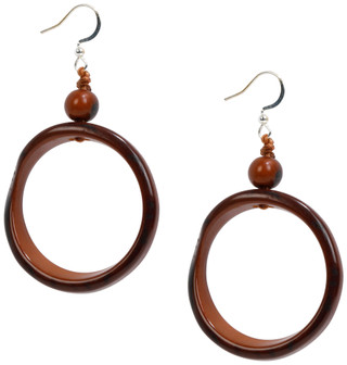 Thumbnail 2: TAGUA Women's Ring of Life Natural Drop Earrings 