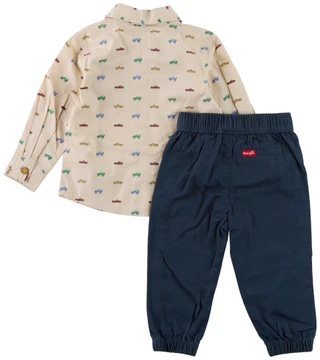 Thumbnail 3: Wrangler Baby Boys 2 Pc Cars Pants Set 