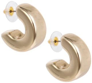 Thumbnail 2: Noir Women's 3 Pk Chunky Hoop Earrings 