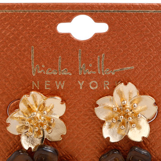 Thumbnail 2: Nicole Miller 3 Pk Floral Stud Earrings Set 