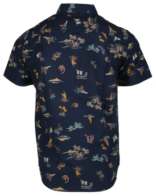 Thumbnail 2: Hurley Men's Short Sleeve Surf Island Print Button Up Woven Shirt  