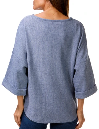 Thumbnail 2: MAX STUDIO Women's 3/4 Sleeve Boat Neck Dolman Top 