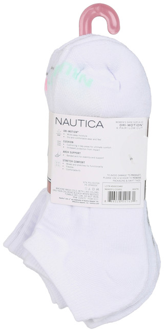 Thumbnail 3: Nautica Women's 6 Pk Athletic Lowcut Socks 