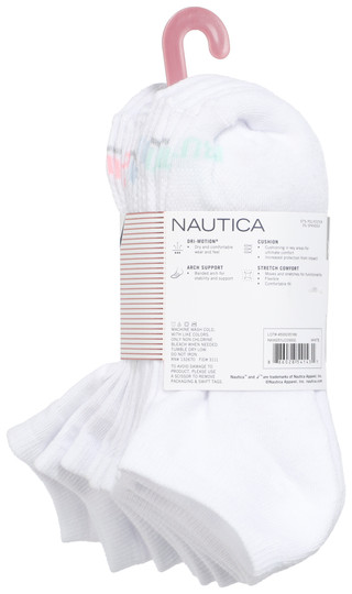 Thumbnail 4: Nautica Women's 6 Pk Athletic Lowcut Socks 