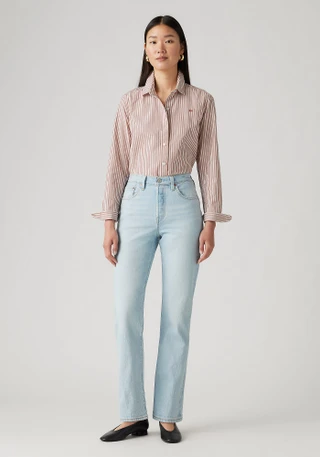 Thumbnail 2: Levi's Junior's Light Wash 501 Straight Leg Jeans 