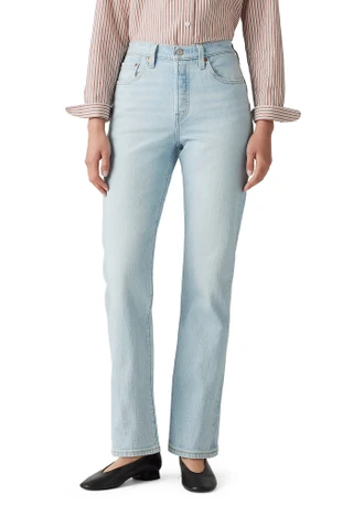 Thumbnail 1: Levi's Junior's Light Wash 501 Straight Leg Jeans 