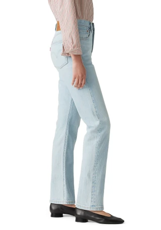 Thumbnail 3: Levi's Junior's Light Wash 501 Straight Leg Jeans 