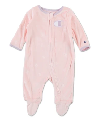 Thumbnail 1: Champion Baby Girls Logo Velour Onesie 