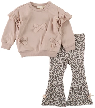 Thumbnail 1: Jessica Simpson Baby Girls 2 Pc Flare Pants Set 