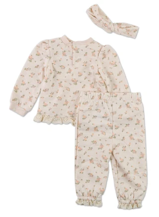 Thumbnail 2: BEARPAW Baby Girls 3 Pc Pants Set 
