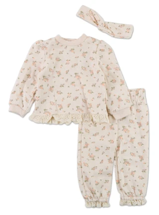 Thumbnail 1: BEARPAW Baby Girls 3 Pc Pants Set 