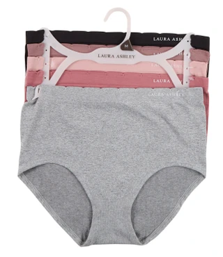 Thumbnail 1: Laura Ashley Women's 5 Pk Seamless Brief Panties  